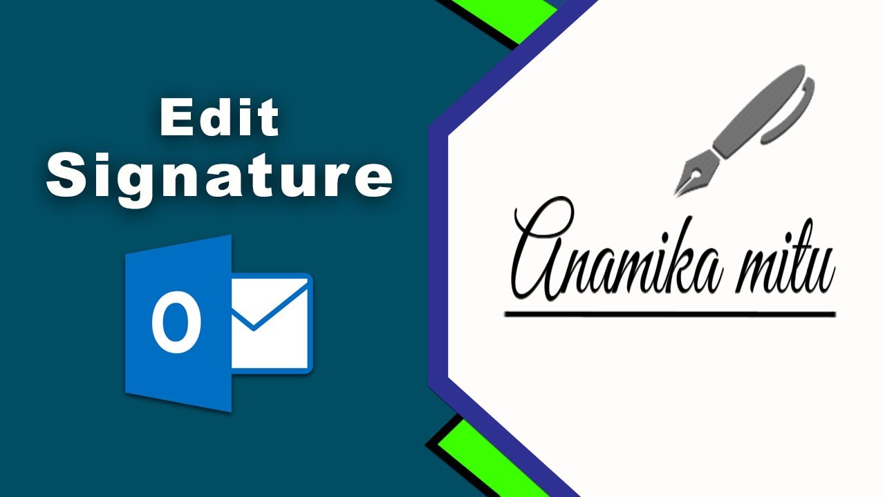 How To Edit Signature In Outlook Desktop App YouTube