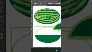 Watermelon vector art || Adobe illustrator|| #shorts