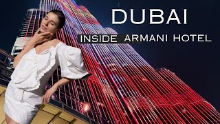 INSIDE ARMANI HOTEL DUBAI & ARMANI / HASHI RESTAURANT 2024 | BURJ KHALIFA |DUBAI LUXURY LIFESTYLE 4K