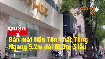 Bán nhà mặt tiền đường Tôn Thất Tùng quận 1