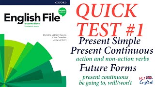 English File 4e Intermediate - Quick Test #1 Тест Present simple, continuous, future forms, cooking screenshot 5