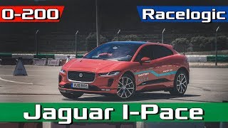 2019 Jaguar I-Pace 0-200 km/h Acceleration &amp; engine sound! 1/4 0-100 launch control ev400 POV