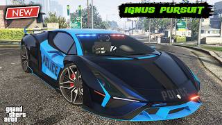Ignus Pursuit Customization & Review NEW POLICE CAR GTA 5 Online | Lamborghini Sian Cop Car