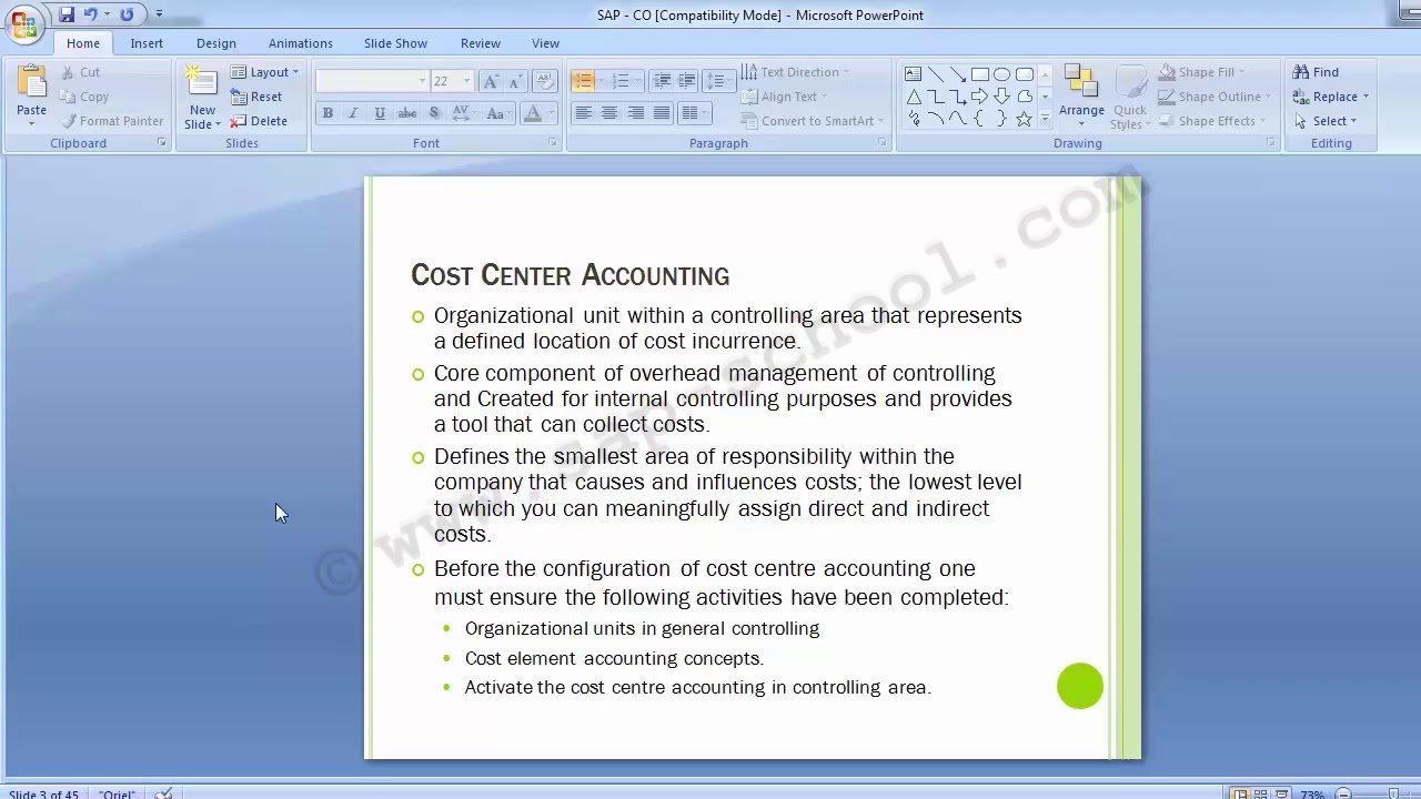 8 CO Cost center Accounting I N - YouTube