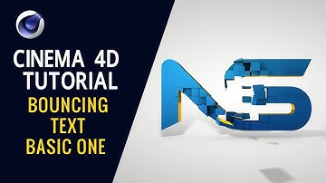 Bouncing Text (Basic One ) - Cinema 4D Tutorial