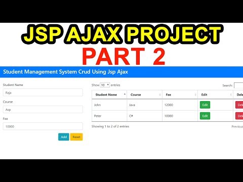 JSP Ajax Project step by step Part 2