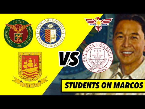 Students on Marcos (UP, Ateneo, UA&P versus San Beda)