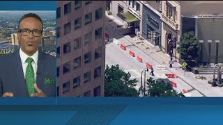 Lane closures continue in Downtown Atlanta