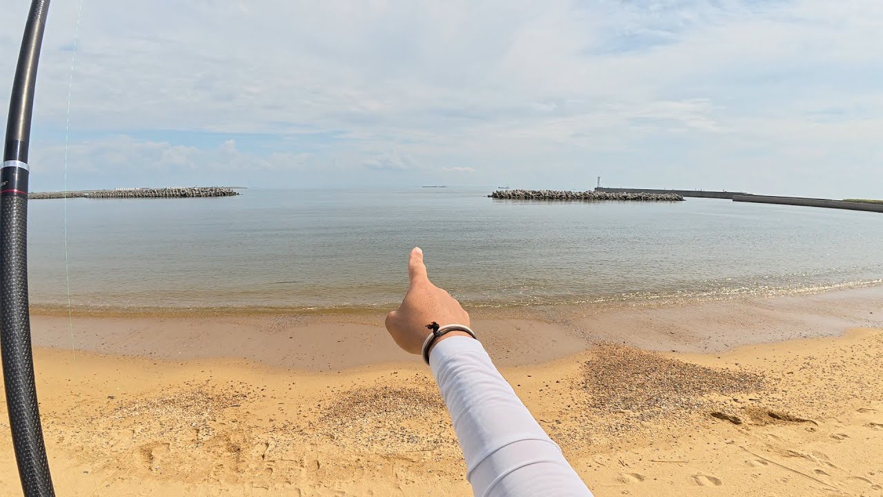 いい感じのサーフ見つけた♪三重県でキスの投げ釣り！