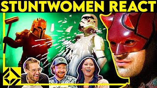 Stuntwomen React to Bad & Great Hollywood Stunts 5
