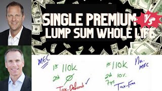 Single Premium Whole Life Insurance Policy vs Lump Sum High Cash Value Whole Life Insurance
