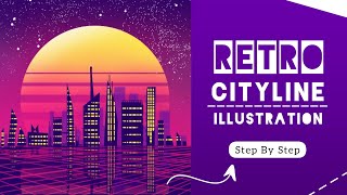 Draw Retro Cityline Illustration - Easy Tutorial screenshot 2