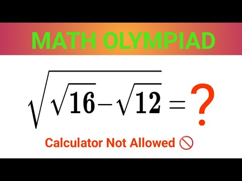 A Nice Square Root Problem| Math Olympiad| Calculator Not Allowed 🚫