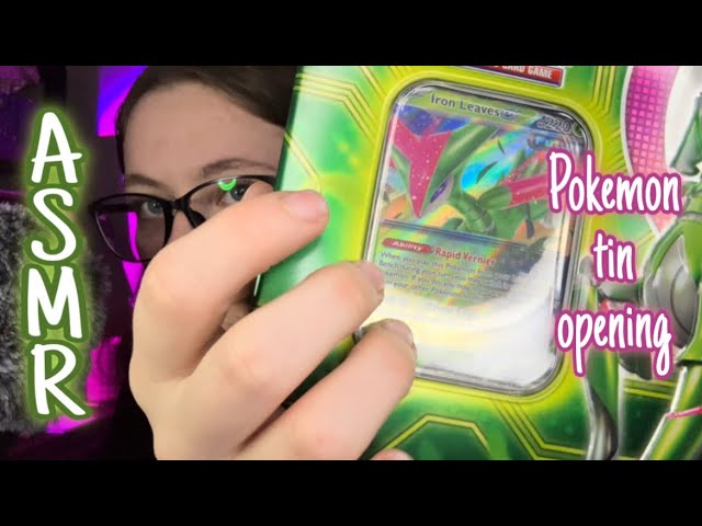 ASMR Pokémon tin opening 