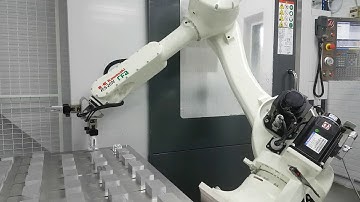 RFA Kawasaki Robotloader aan Haas machine bij Ozzo Racing B V