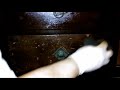 Restoring Mrs. Yellum's Antique Wardrobe with Old English wearing protective latex glvoes. Restoring Mrs. Yellum's Antique Wardrobe with Old English wearing protective latex glvoes.