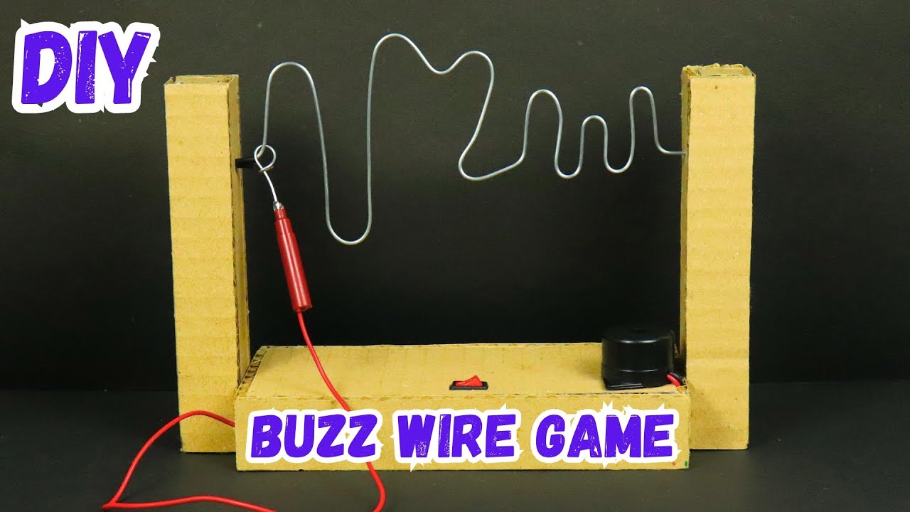 How to Make a Buzz Wire Game with Cardboar at Home | DIY Working Model