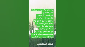 #تلاوة خاشعة لسورة الشعراء الآية 10-16 من المصحف الشريف        💐💐💐
