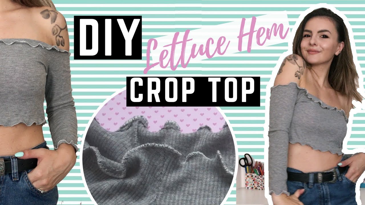 How to make a Lettuce Hem Crop Top | Owlipop DIY - YouTube