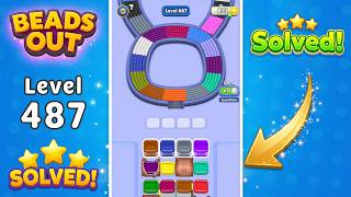 [NEW UPDATE] Beads Out - Level 487 Walkthrough 🧩 | Solution & Gameplay (Voodoo) 🔴