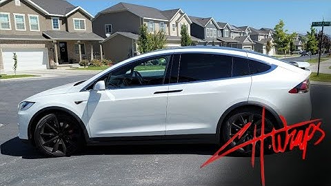 Tesla Model X Chrome delete! Satin Black