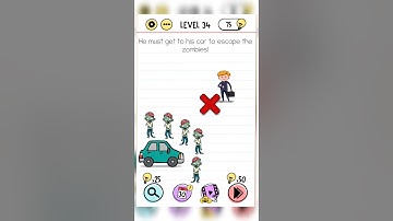 brain test | Level 34 #braintest #level34 #zombies #newgame