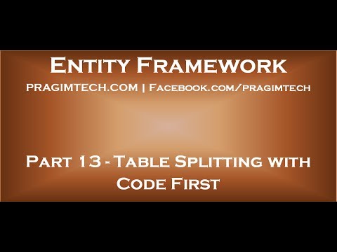 table splitting code first