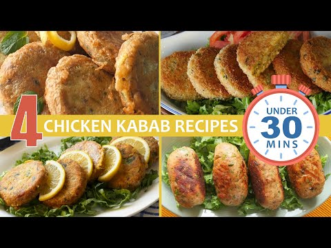 4 Quick Chicken Kabab Recipes under 30 Mins By Food Fusion