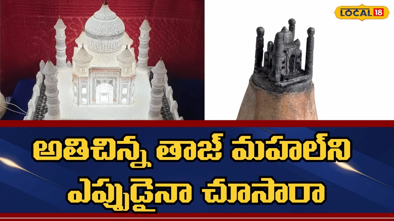 Mini Taj Mahal on Pencil | ఈ అతిచిన్న తాజ్ మహల్‌ని ఎప్పుడైనా చూసారా..?| #local18v