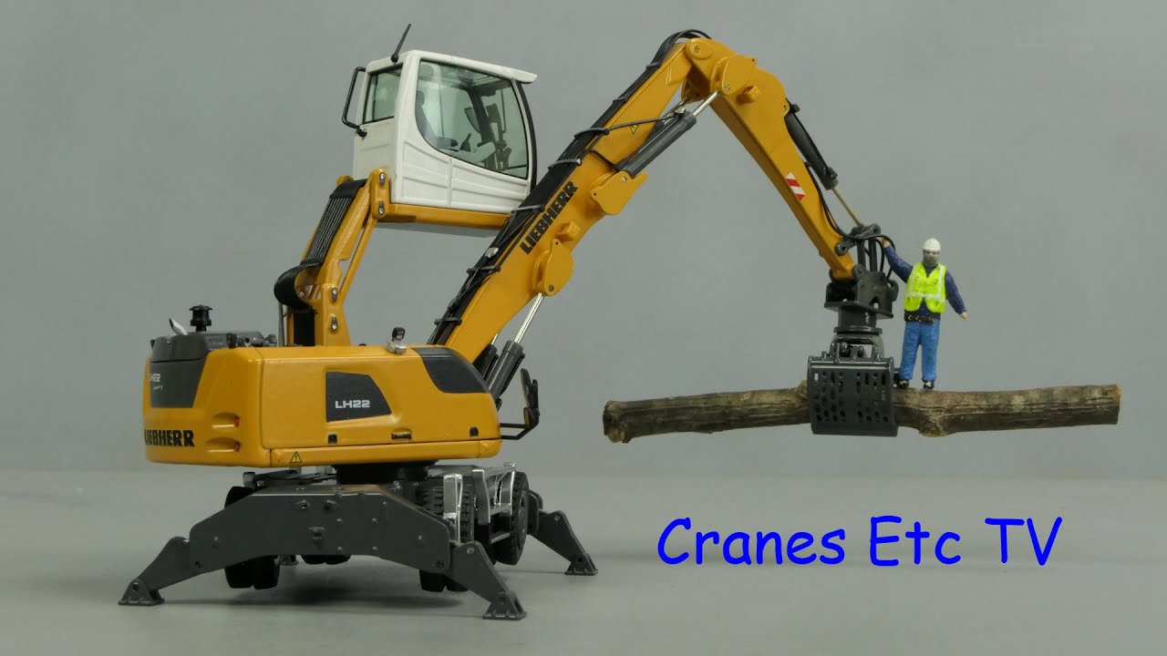 NZG Liebherr LH 22 M Material Handler by Cranes Etc TV - YouTube