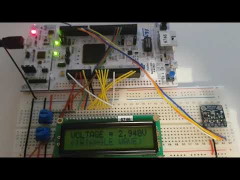 Video showing triangle wave select on lcd and triangle wave output from DAC