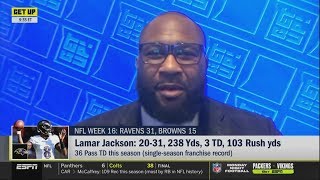 Marcus Spears react to Lamar Jackson & Ravens clinch AFC's no.1 with 31-15 win over Browns