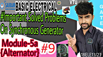 solved question paper Numerical on Alternator |Basic Electrical|