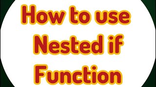 Excel Shorts .. How to use “Nested If’’ Function exceltips exceltutorial exceltricks