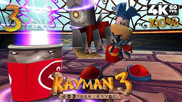 Rayman 3: Hoodlum Havoc (PC) - 4K60 Walkthrough (100% Score) Part 3 - Clearleaf Forest