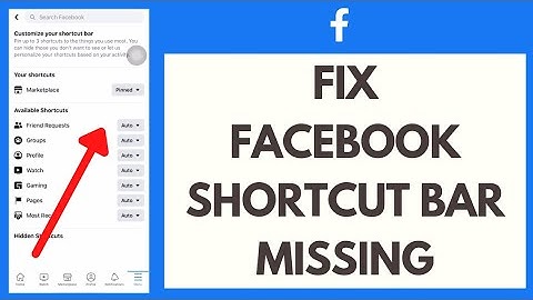 How To FIX Facebook Shortcut Bar Not Showing / Missing (2022)