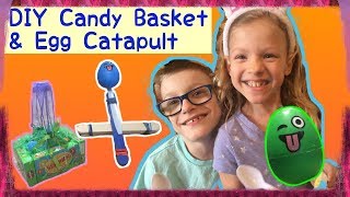 DIY Edible Candy Easter Basket and Egg Catapult | Easy Crafts For Kids