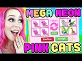 Trading ONLY MEGA NEON PINK CATS! Adopt Me (Roblox)