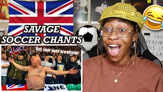 AMERICAN REACTS TO ENGLISH FOOTBALL CHANTS! 😳 SAVAGE! 🤣 | Favour