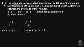 The difference between a two digit number and the number obtained by interchanging the positions of