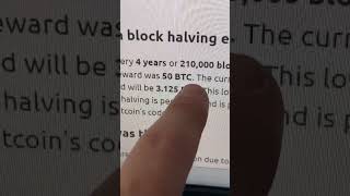 How the Bitcoin Halving Works #bitcoin #halving #btc