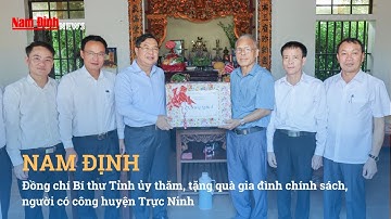 Đồng chí Bí thư Tỉnh ủy thăm, tặng quà gia đình chính sách, người có công huyện Trực Ninh
