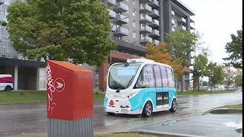 Driverless shuttle hits road in Quebec