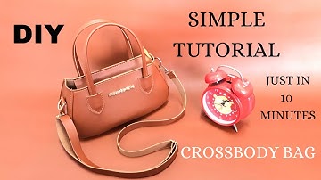 How to sew leather crossbody bag cute 🥰 and simple #crossbodybag
