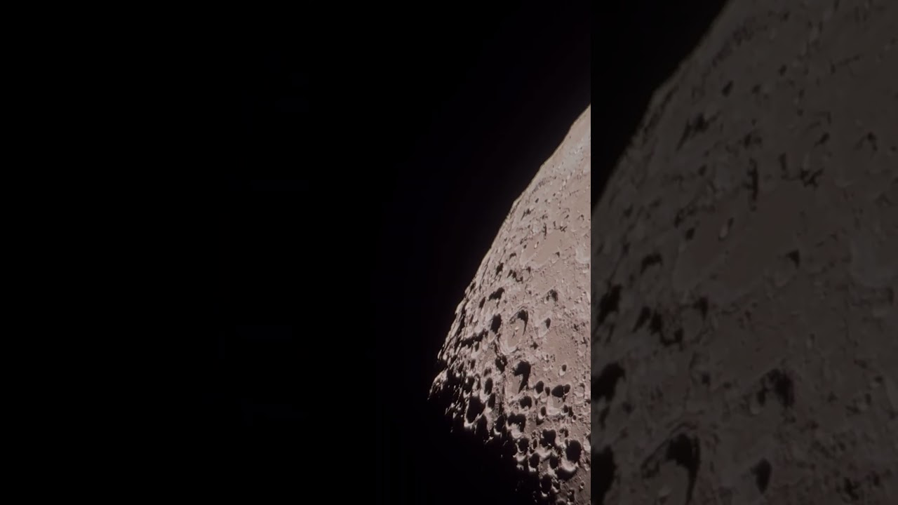 The waxing moon Craters through a Dobsonian 10 telescope 