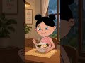 Ramen &amp; Cozy Rainy Day with Me! 🍜🌧️ | EMoMee #shorts #kidsshorts #ramen