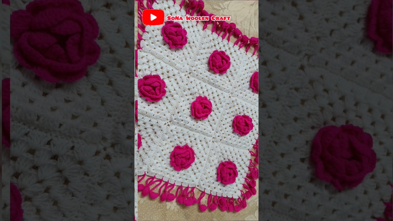 Crochet Rose 🌹 Table Mat 