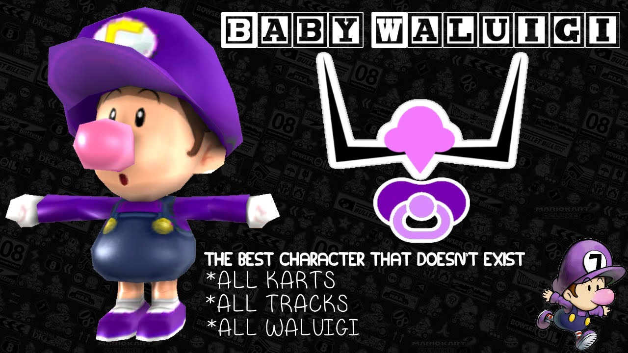 Baby Waluigi Baby Luigi Texture Custom Mario Kart