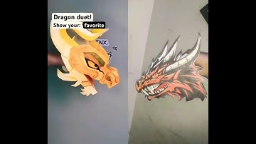 dragon duet!!#dragon #paperdragon #paperdragonpuppet #furry #art #duet