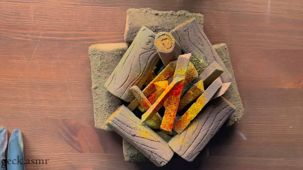 🪵🔥 ASMR - Floral Foam Campfire Crush 